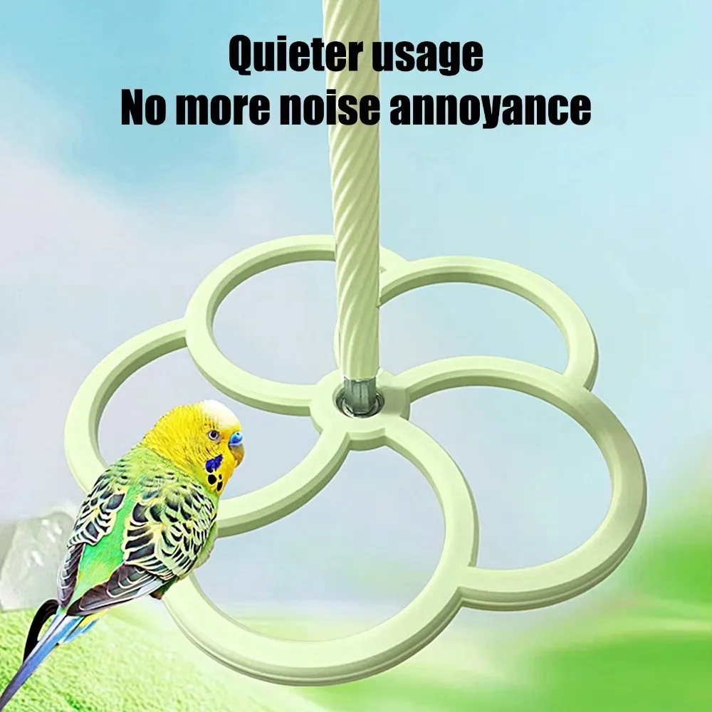 Treat Dispenser Rotating Windmill Cage Parrot Entertainment Mental Stimulation Interactive Parrot Bird Cage Perch Budgerigar