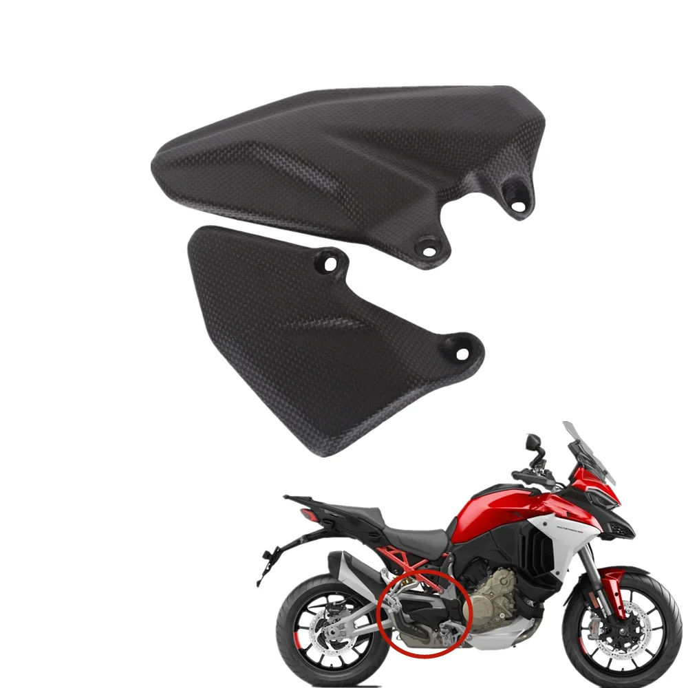 

For Ducati Multistrada V4 V4S Sport 2020 2021 2022 Heel Guard Rearset Plate 100% Carbon Fiber