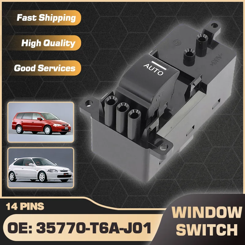 

35770-T6A-J01 For Honda Elysion RR8 RR9 Honda Odyssey RC3 RC4 Electric Power Car Window Control Switch Button Car accessories