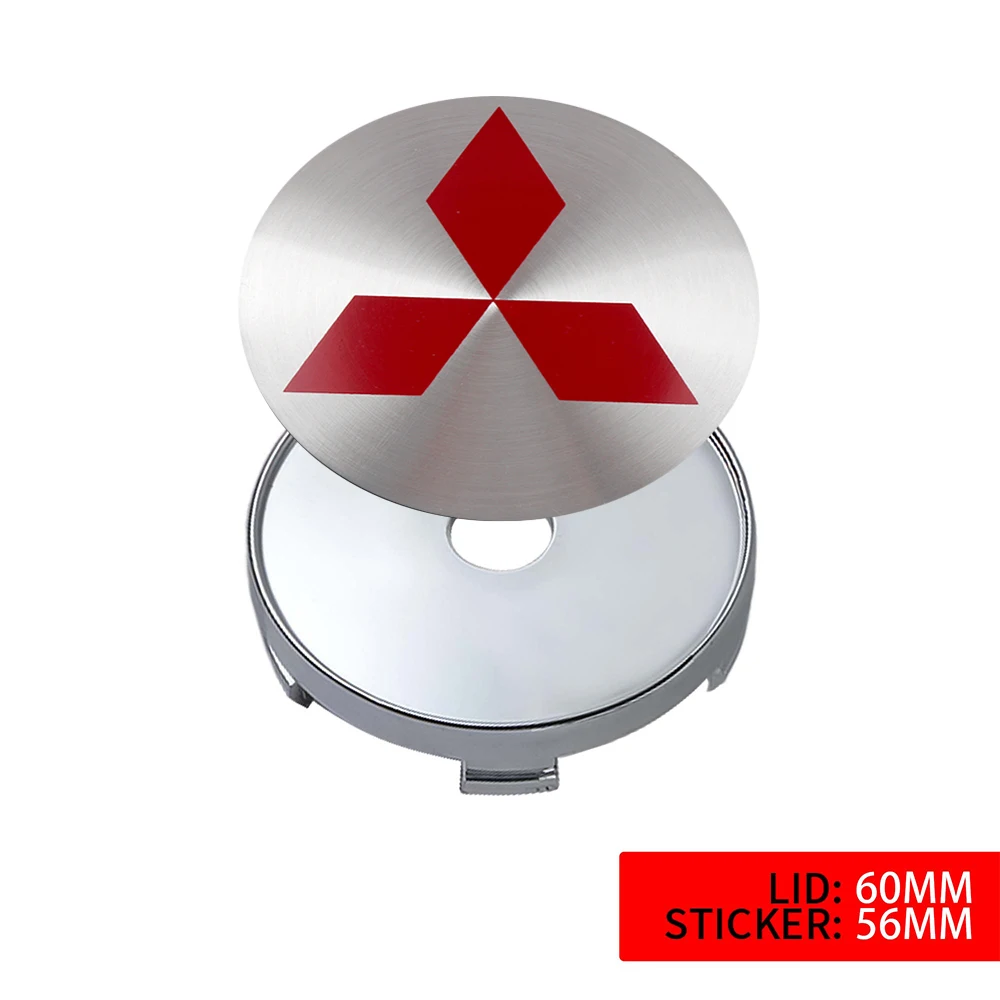 4pcs 56/60mm Cars Hub Caps Car Wheel Center Caps Hubcap Sticker Tire Hub Cover For Mitsubishi Ralliart Space Star Lancer Eclipse