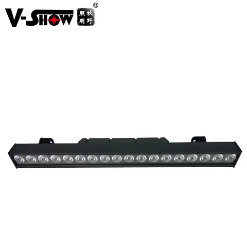 VSHOW 1pc IP65 Outdoor Waterproof Led Bar Light 18pcs 20w RGBWA+UV 6in1 Pixel Wash Lighting Led Dmx DJ Disco Stag Strip Light