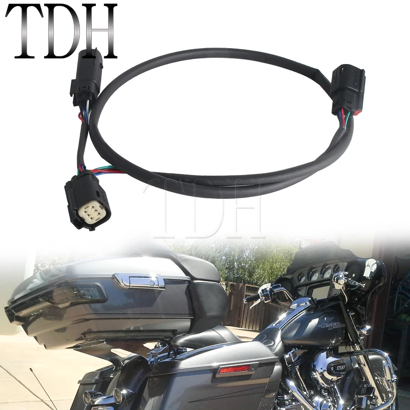 6-pin Plug Quick Disconnect Wiring Harness Replacement CD-TP-QD-14 For Touring Road King Road Electra Street Glide FLHX Tour-Pak