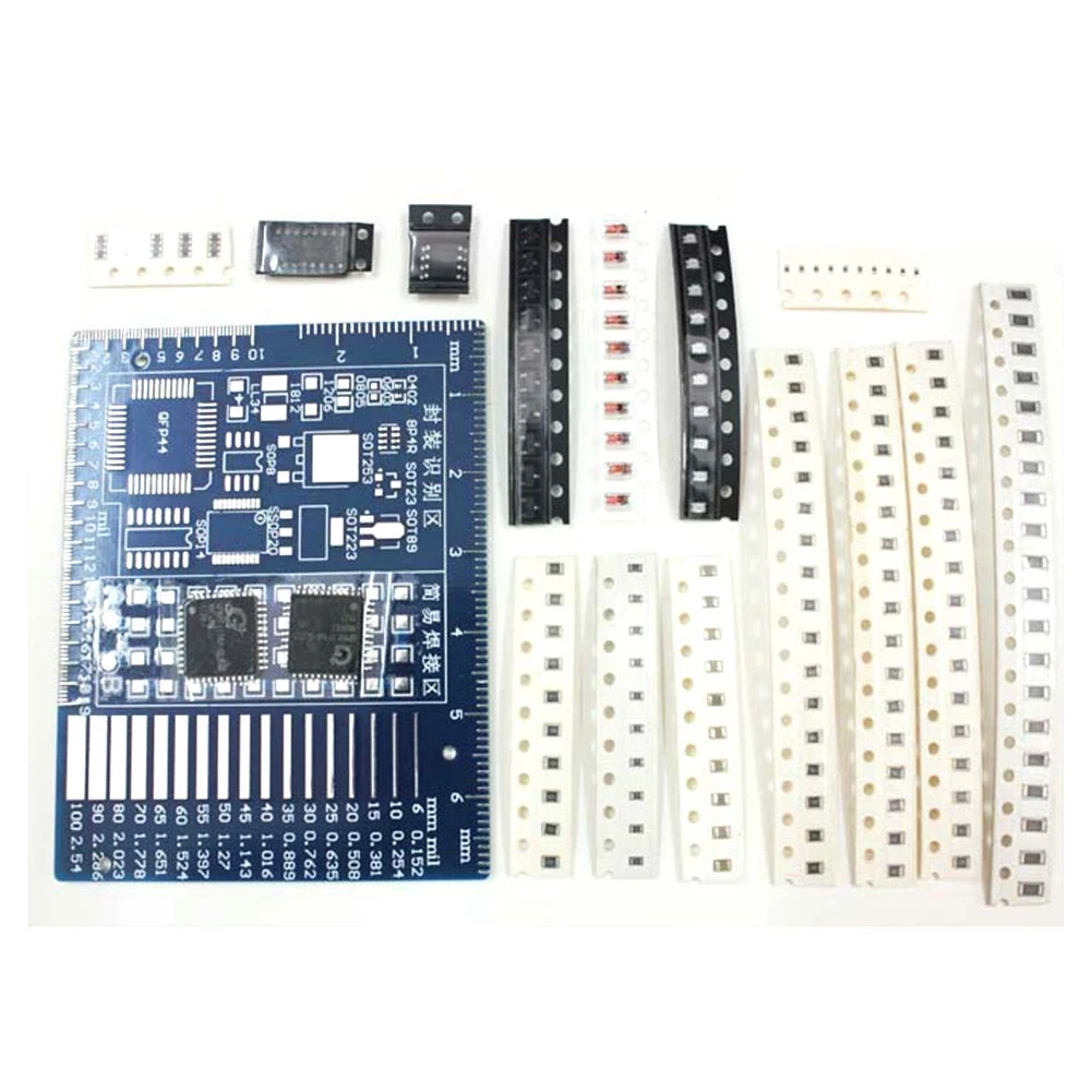 PC+Metal Welding Practice Board Electronic Components DIY Production Practice Board Kit