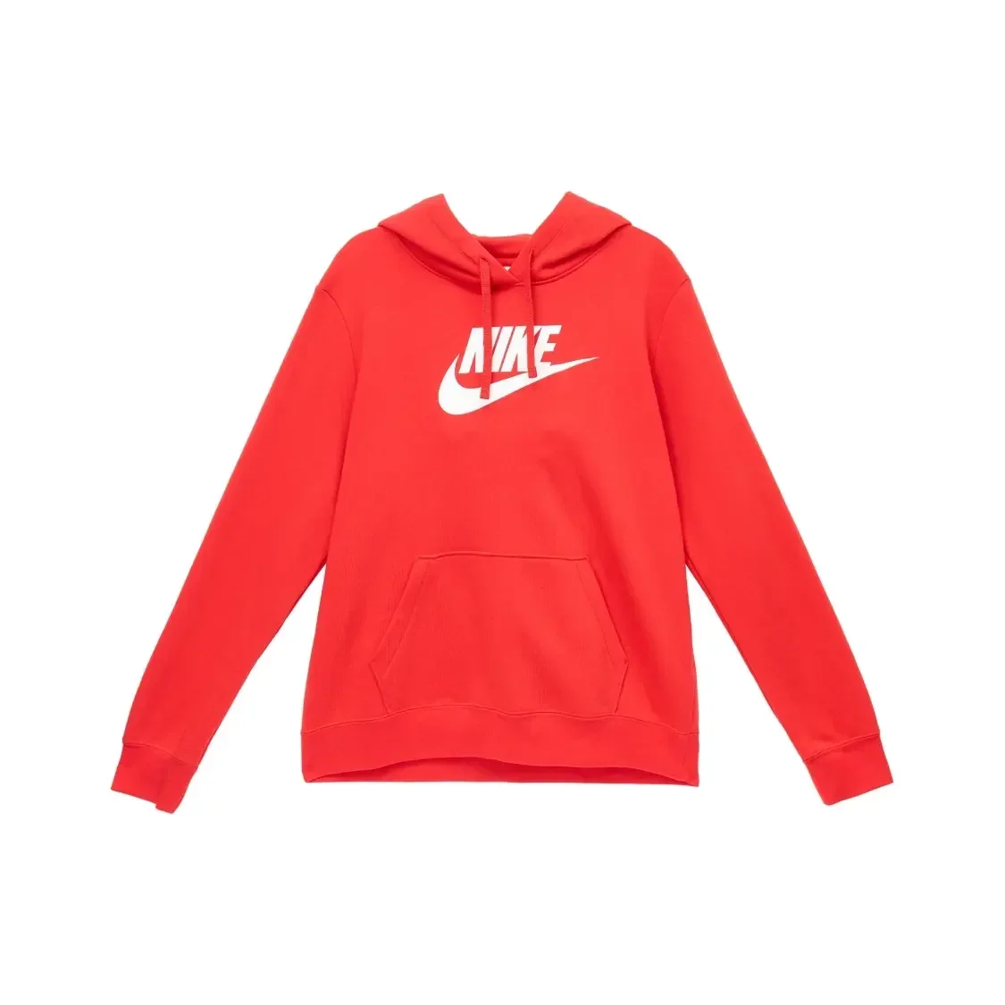 Nike Sportswear Club Lettering Collegiate Retro Athletic Design Women Casual Hooded Long-Sleeve Sweatshirt Bright Red DQ5776-657
