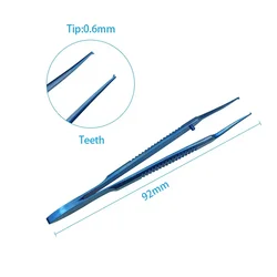 Titanium Tweezer Ophthalmic Forceps 0.6mm Toothed Clamp Ophthalmic Eye Tools Autoclavable