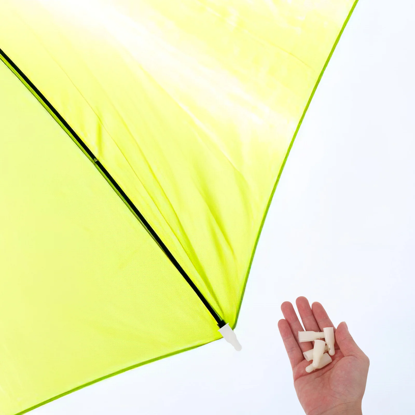 10Pcs Umbrella Tail Beads Replacement Plastic End Tips 10x6mm for Stick Umbrella Rainshade Ribs Repair Parts Accessories