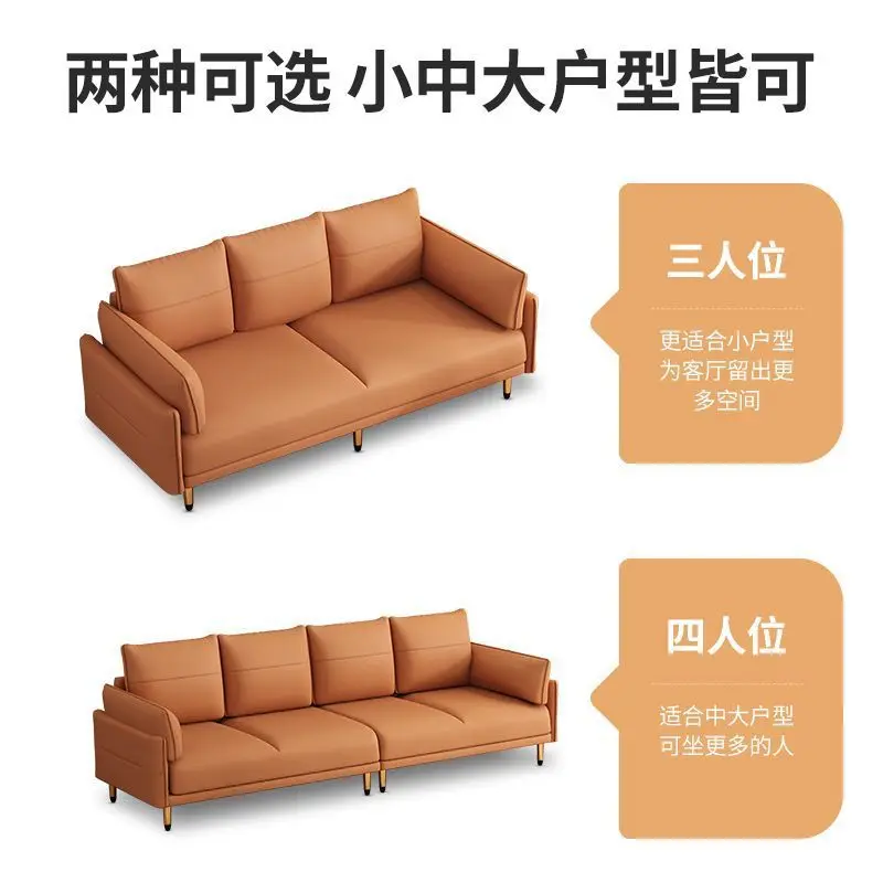 Nordic fabric sofa foldable multi-functional simple small apartment living room rental lazy sofa bed