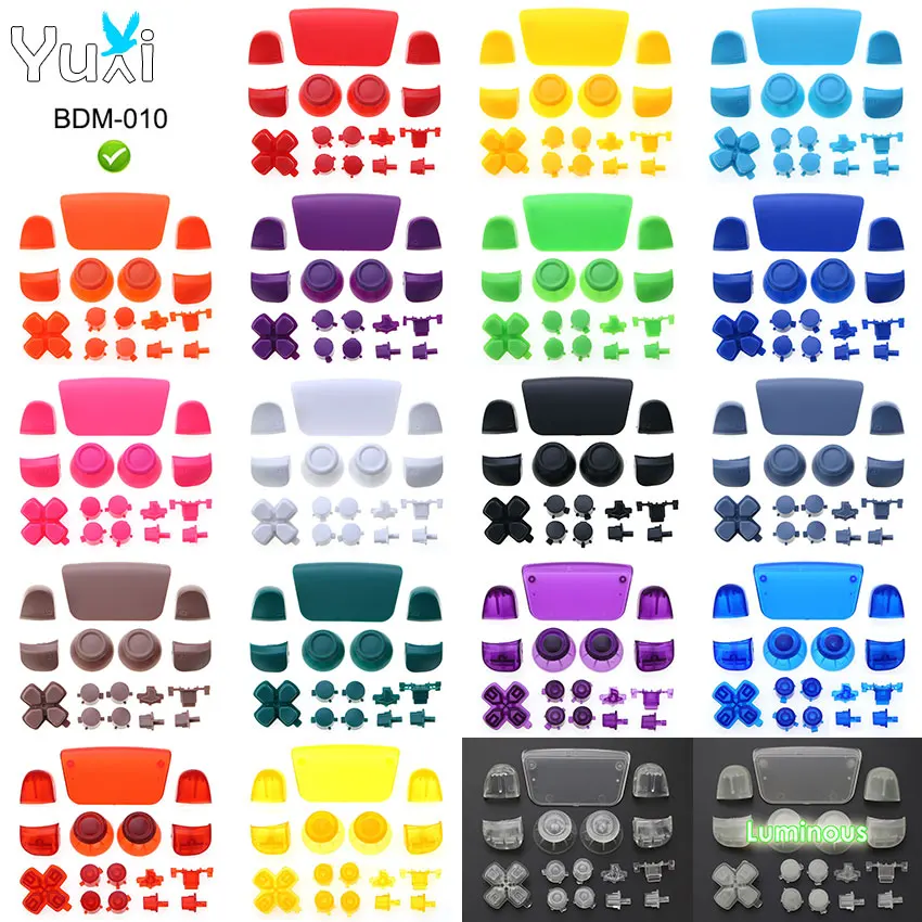 YuXi L1 R1 L2 R2 Buttons D-Pad Key Touch Pad Share Select Button Mod Kit Joystick Caps Replacement For PS5 Controller BMD-010