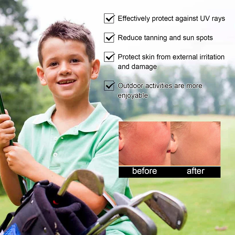 

24PCS UV Golf Face Patch Sun Protection Patches Moisturizing Breathable For Golf Beach Travel