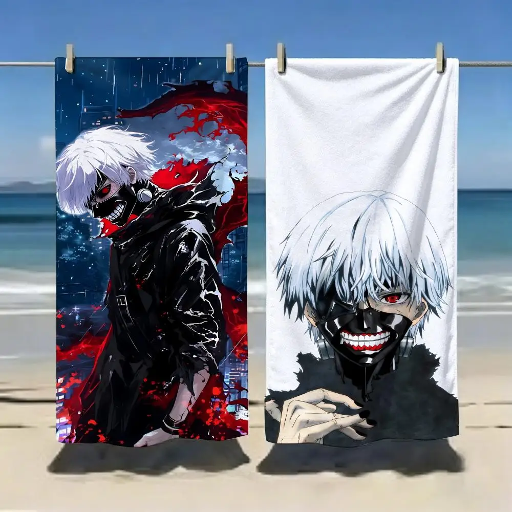 Dark Seinen Anime T-Tokyo Ghoul Towel Microfiber soft Beach Towel for Travel Fitness Sauna Bathing Camping