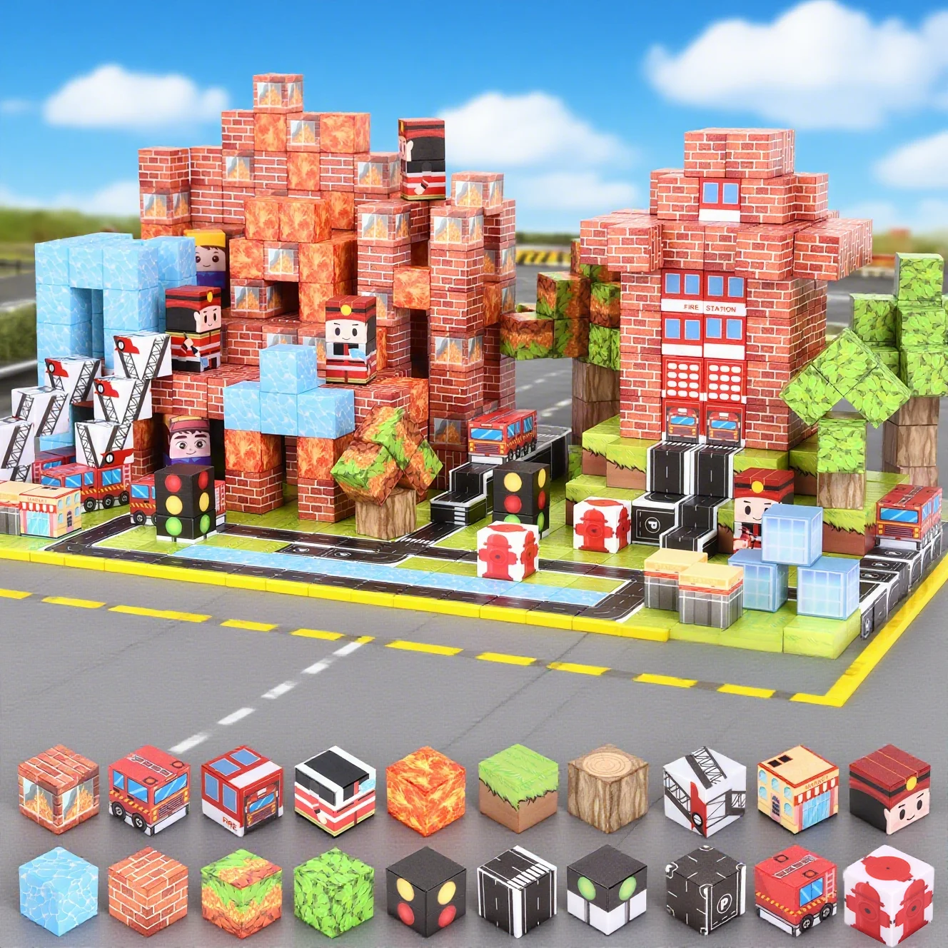 100 قطعة من المكعبات المغناطيسية، مكعبات بناء مغناطيسية ألعاب الأميرة للفتيات، هدايا عيد الفصح للأطفال الصغار