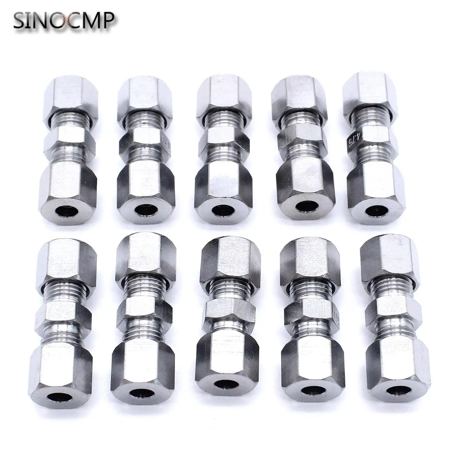

10pcs Brake Line Union Fittings Straight Reducer Compression Kits Connector 3/16" OD Hydraulic Brake Lines Pipe Car Parts