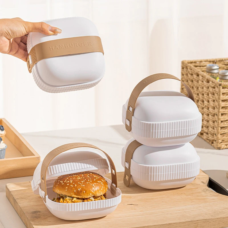 【xxx】Hamburger-Behälter, Lunchbox, wiederverwendbare Sandwich-Behälter mit Deckel, tragbare Lebensmittelbox zum Mitnehmen, Sushi-Verpackungsbox, Gebäckbox
