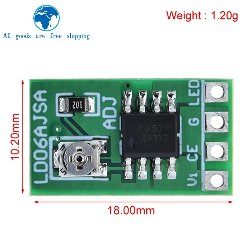 30-1500MA Adjustable Constant Current LED Driver DC 3.3V 3.7V 4.2V 5V PWM Control Board Buck Power module