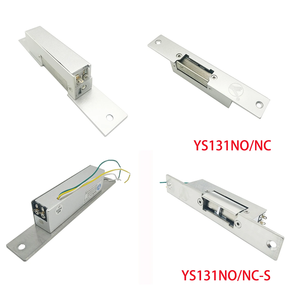 Cerradura de puerta de golpe eléctrico, sistema de Control de acceso sin NC COM, seguro contra fallos, estrecho, YS131-S, YS131