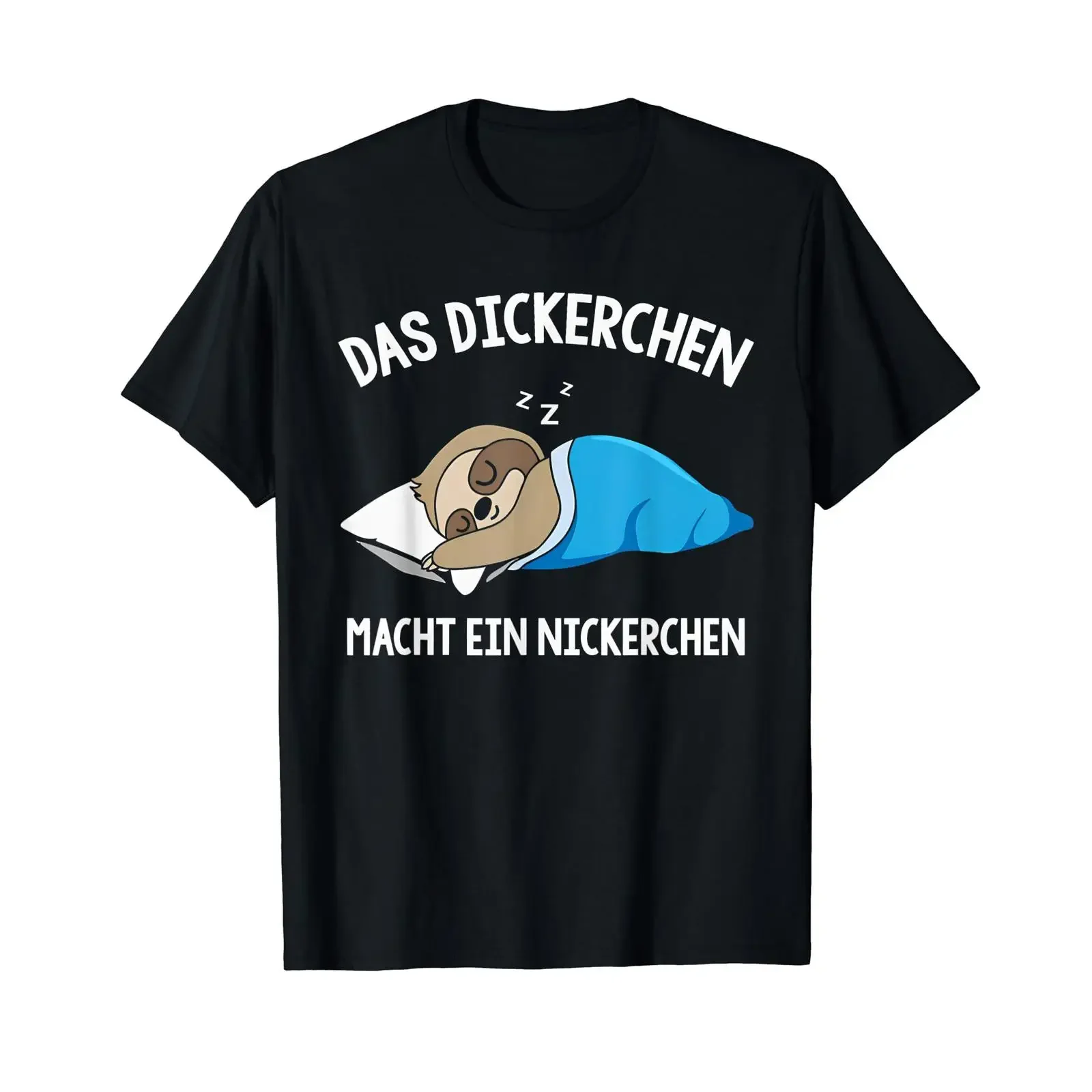 Das Dickerchen macht ein Nickerchen Faultier lustiger Spruch T-Shirt Vintage gewaschen leicht grafisches Top für den Alltag