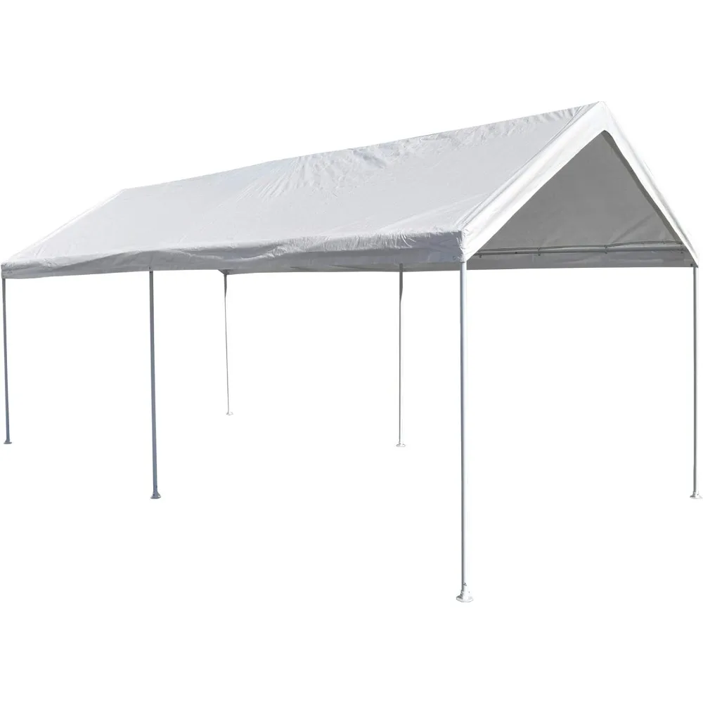 

10' X 15' Carport Shelter, White,10' X 15' Carport Shelter