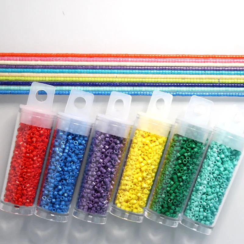 MKU koraliki szklane 10g/20g/30g błyszczące 2MM szklane luźne japońskie koraliki do DIYBeading, ręcznie robiona biżuteria