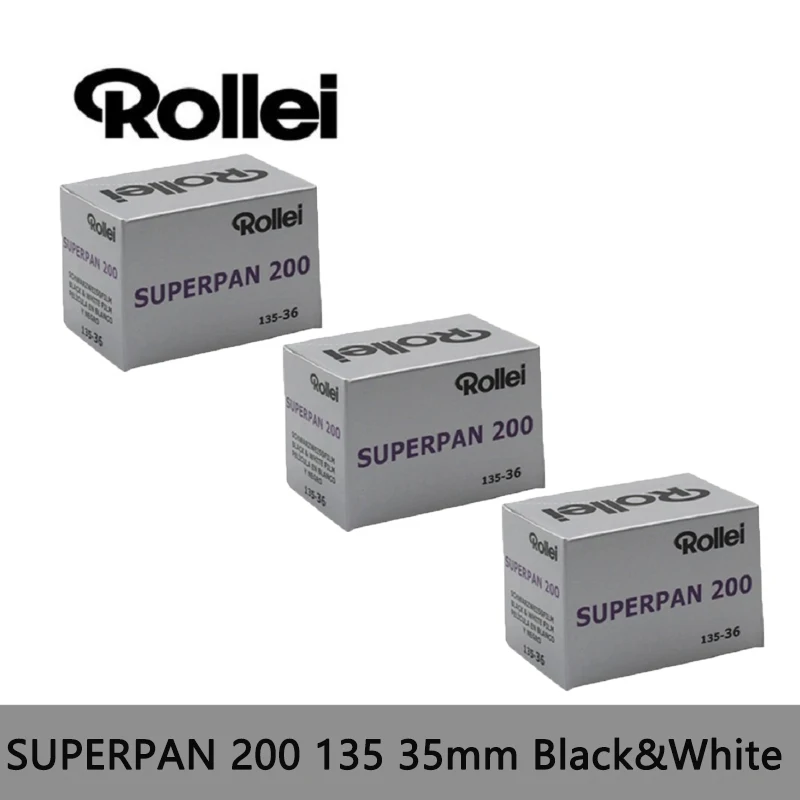 الأصلي Rollei SUPERPAN 200 135 1/3/5/9 لفات 35 مللي متر أبيض وأسود فيلم سلبي (36 التعرض/لفة) المهنية لكاميرا فيلم 135