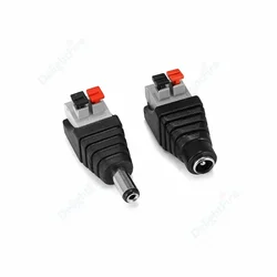 Conector de alimentación CC de 5,5mm x 2,1mm, adaptador de corriente CC macho y hembra, conector de cable eléctrico para tira de luces LED, cámara CCTV