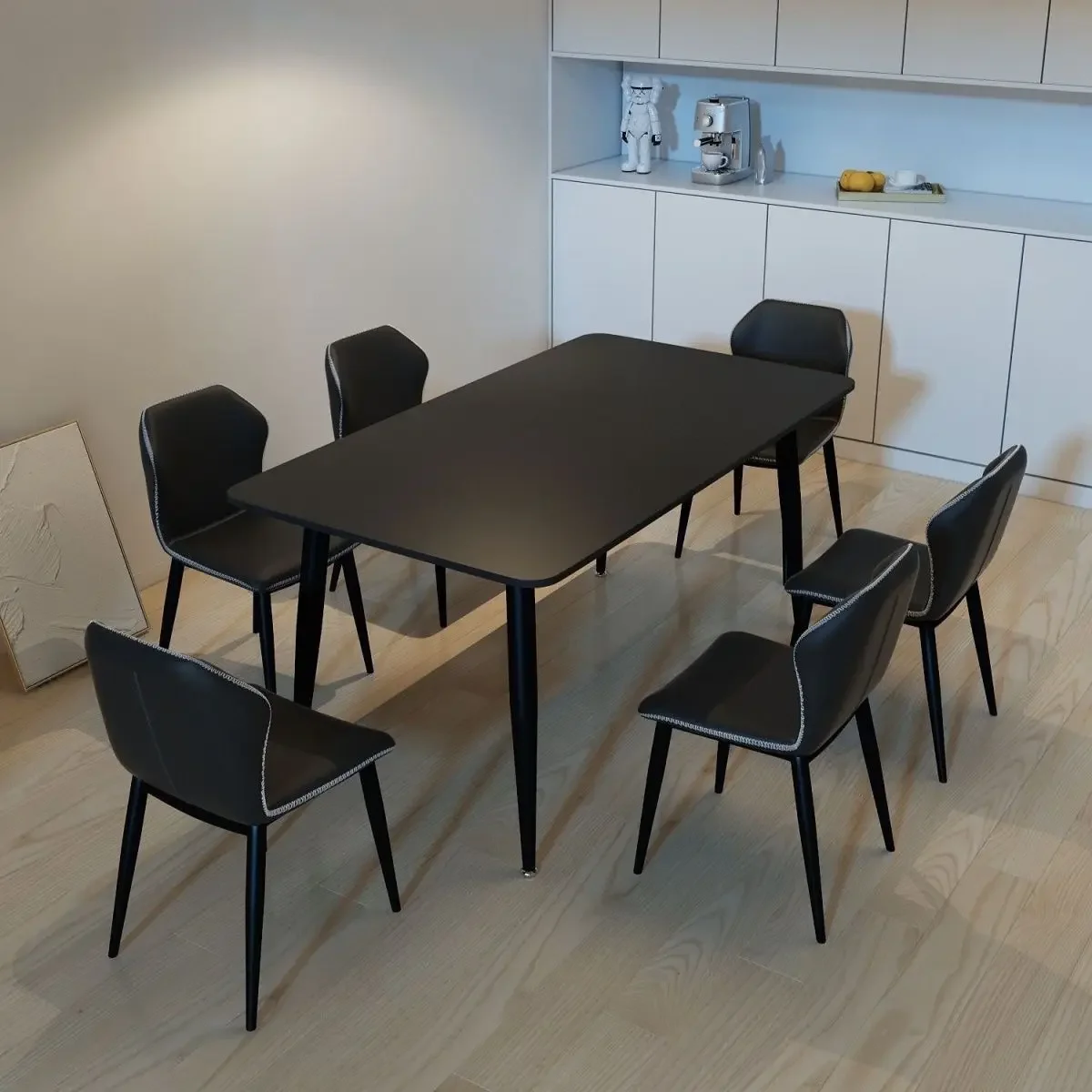 

Italian Style,black,dining Table Chairs,slate, Combination,household,modern,simple,dining Table,small Apartment,rectangle,table