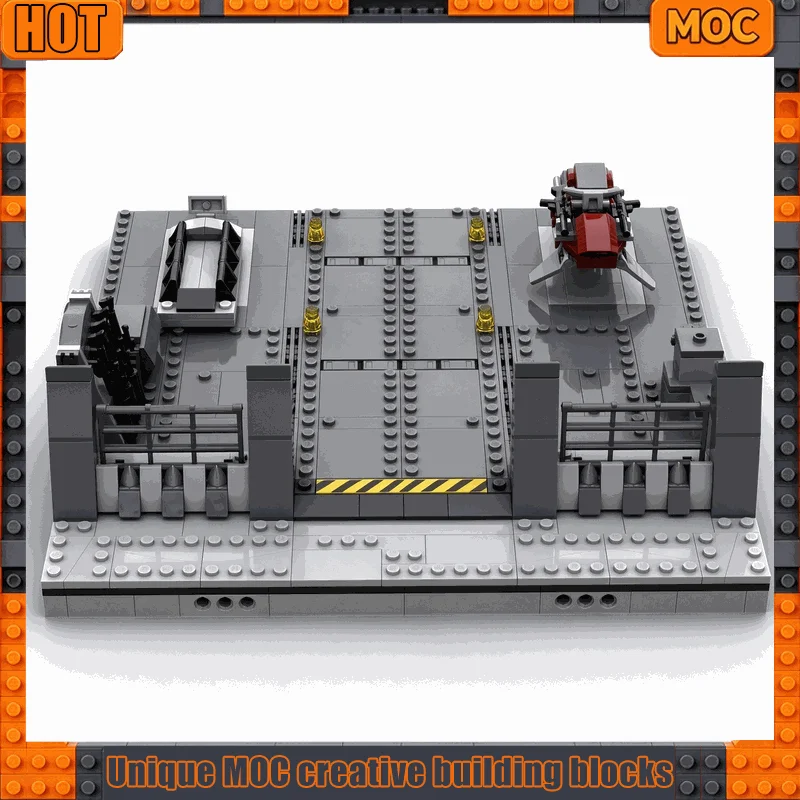 NEW 465Parts MOC Modular Space Fleet Landing Base Staging Area Model Building Blocks DIY Creative Assembly Toy Gift Collection