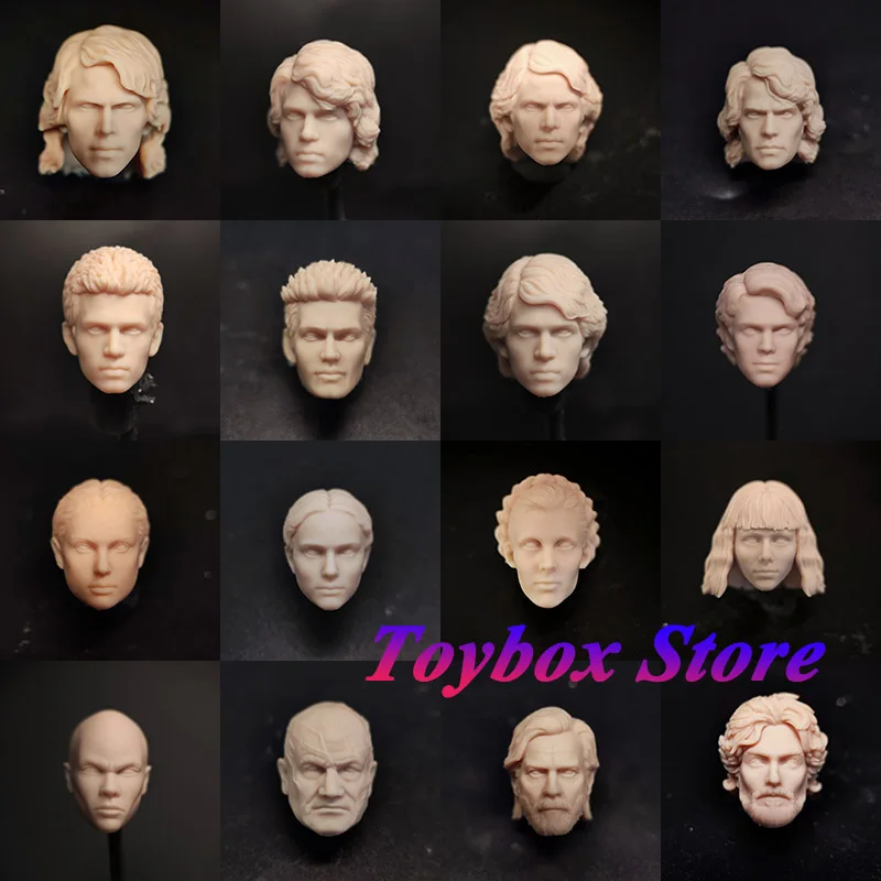 1/12 أوبي وان إزرا بريدجر أنكين ستار الأميرة ليا الخيال فيلم صغير غير مصبوغ رئيس نحت نموذج اللعب ملحق ل 6 "Ml Shf