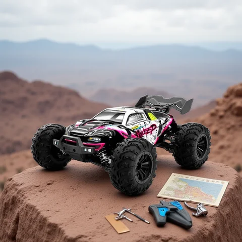 Rc Car Off Road 4x4 High Speed 70KM/H Remote Control Car with LED Headlight Brushless 4WD 1/16 Monster Truck Toys for Boys Gift