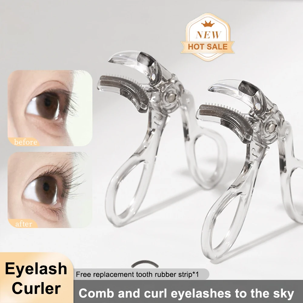 Szerokokątna zalotka do rzęs Przenośny grzebień do podkręcania rzęs z jednym klipsem Łatwa w obsłudze stylizacja Narzędzie powiększające oczy