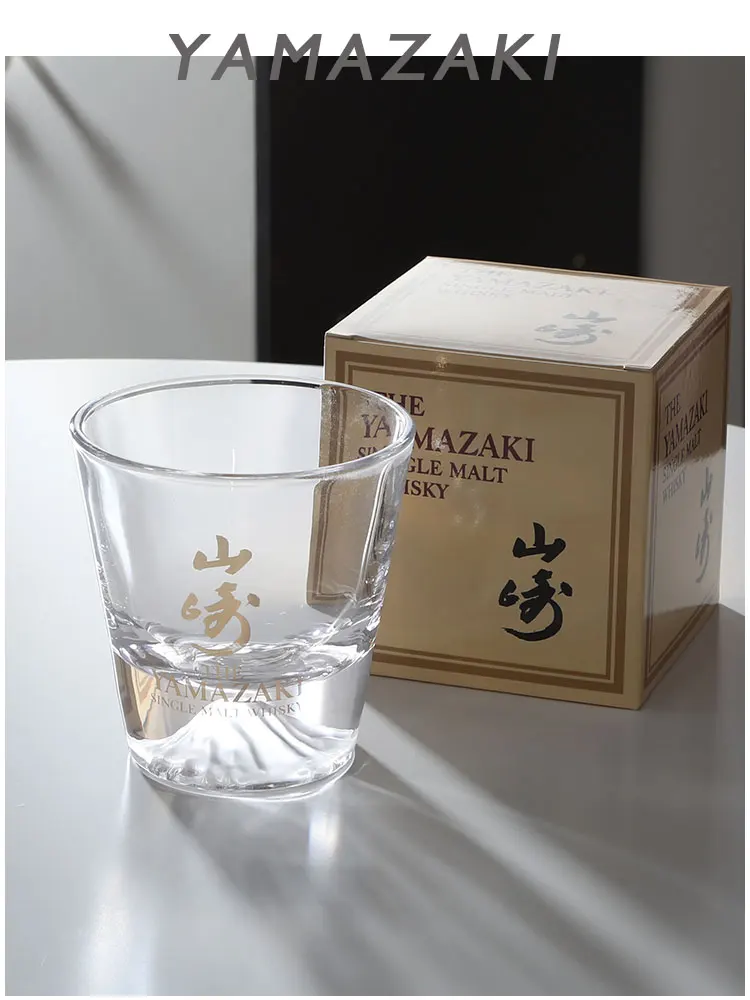 Yamazaki Glod Character Japanese Mount Fuji Snow Mountain Xo Whisky Glasses Fujiyama Snowberg Whiskey Tumbler Water Cup Gift Box