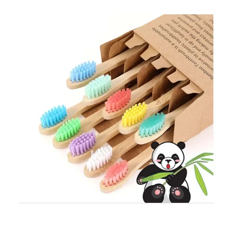 

New Sdottor Childrens Bamboo Toothbrush Eco Friendly Soft Bristles Child Tooth Brush Natural Wooden Handle Kids Teethbrush Oral