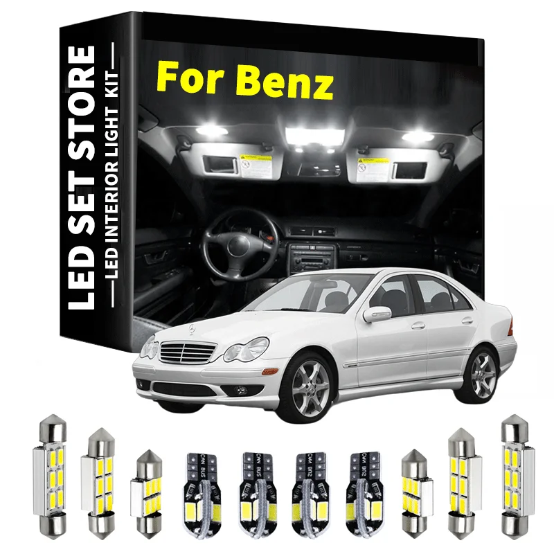 LED Interior Light Bulb Kit For Mercedes Benz MB C E S M ML GL Class W203 W204 W210 W211 W212 W220 W221 W163 W164 X164 Car Lamp