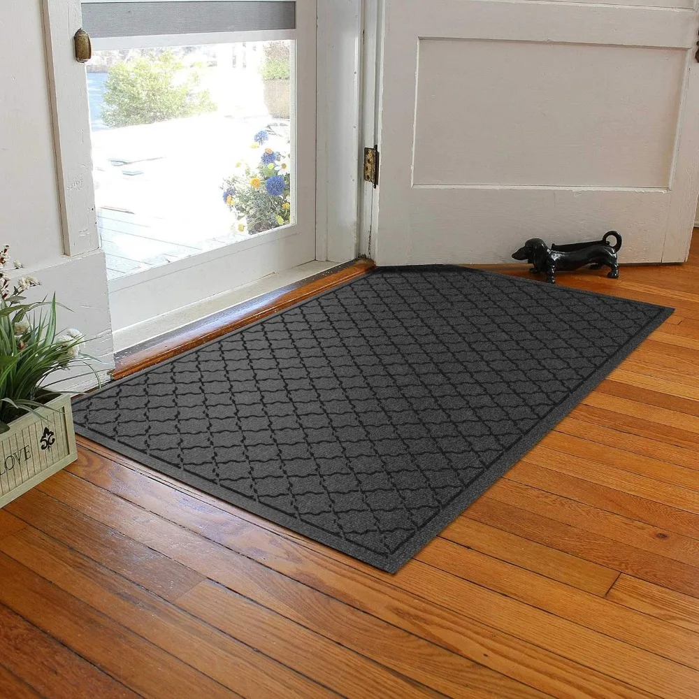 Mat, 4' X 6' Made in USA, Durable and Decorative Floor Covering, Skid Resistant, Indoor/Outdoor, Water-Trapping, Rug, Mat