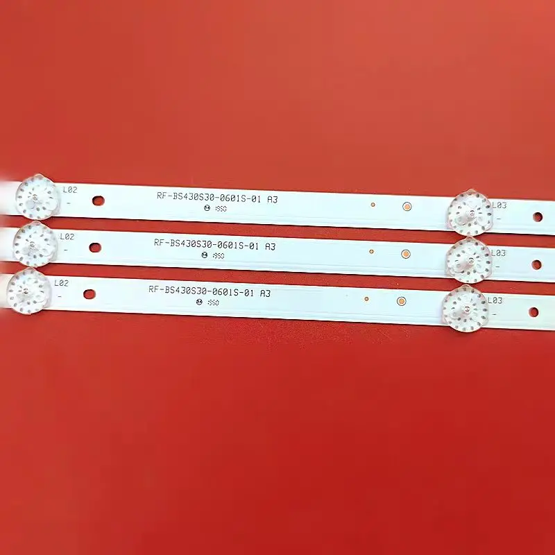 100% New 3pcs/Kit LED Strips for 43 TV LT-324X3 MAX-E43CH-S RF-BS430S30-0601S-01 A3 RF BS430S30 0601S 01 A3