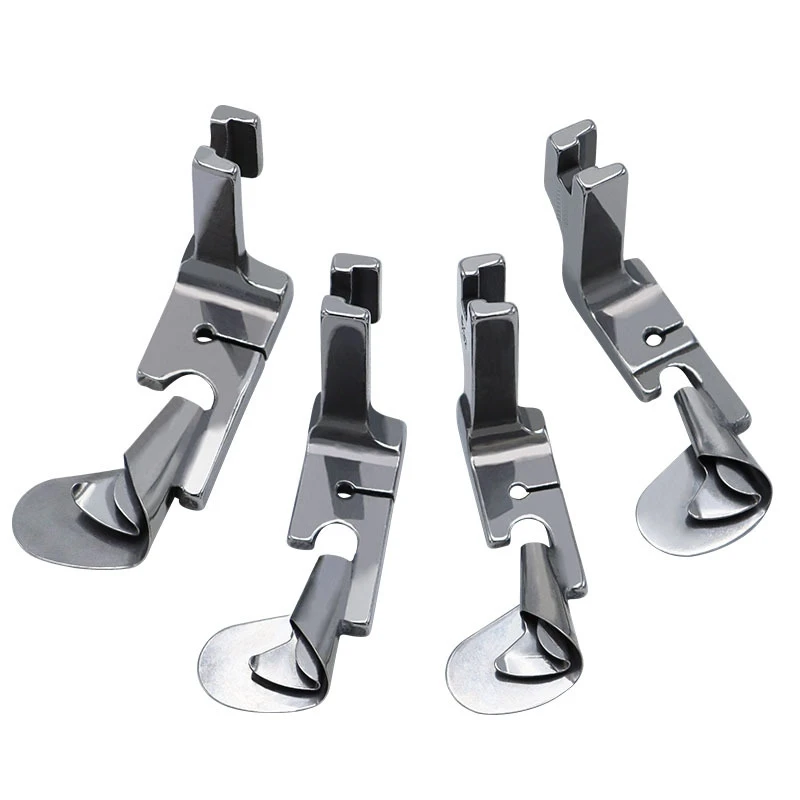 

Industrial Sewing Machine Curved Hemming Foot Silk Chiffon Skirt Crimping Presser Foot Hem Pull Tube Presser Foot NEW