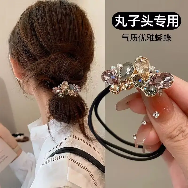 

Elegant Butterfly Elastic Hair Band Forest Chic Beautiful High Elasticity Durable for Ponytail Women Daily Use Lightweight