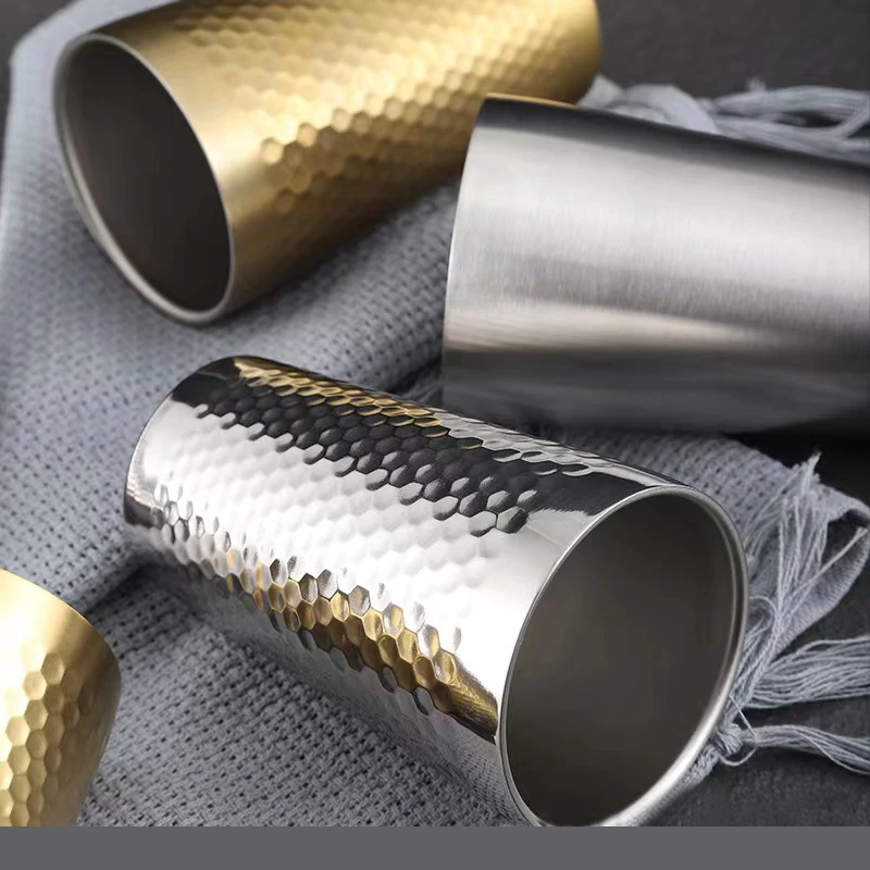 Kitchens accessories water bottle Cup copo inox stainless steel cups Gold/Silver Large  vasos para beber