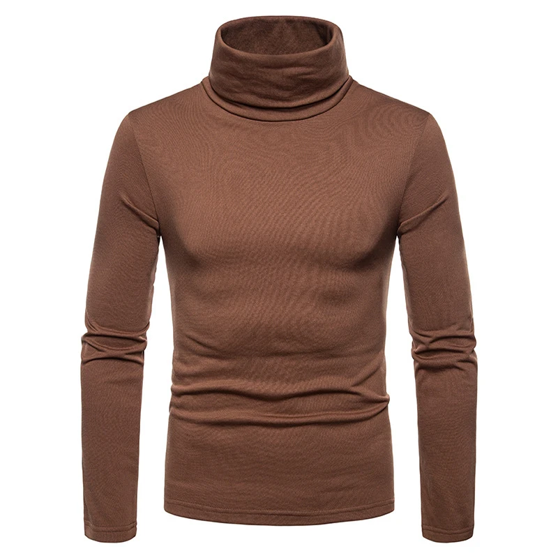 Happyjeffery Men's Basic High Collar Pullover Sweater Autumn Spring Turtleneck Slim Fit Tops Male Basic Sweaters Men SW01