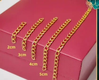 

Glod 24k pure extension chains fine jewelry accessories