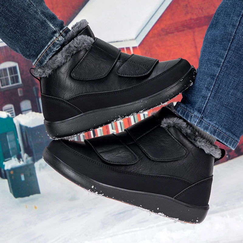 New Orthopedics Wide Feet Swollen Walking Men's Boots Unisex Thumb Eversion Adjusting Snow Boots Winter Warm Plush Ankle Boots