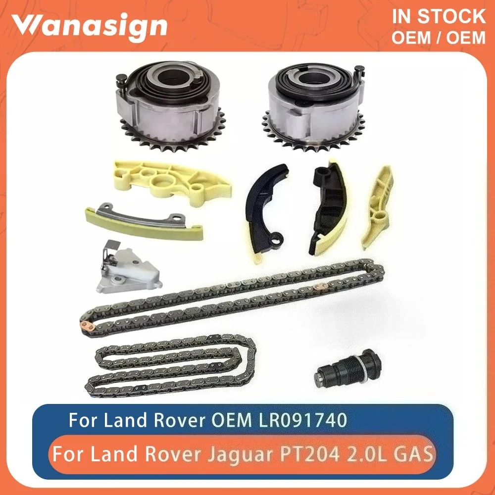 

Engine Timing Chain Kit & VVT Gear Fit 2.0 L For Land Rover Jaguar XE E-PACE PT204 AJ20P4 2.0L l4 GAS 17-23 LR091740