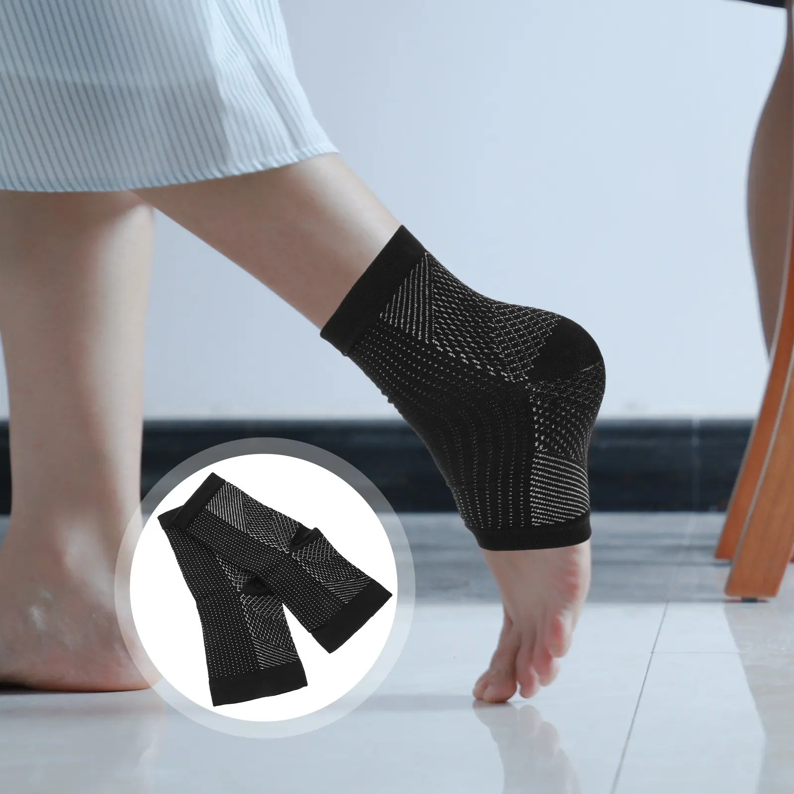 

3Pairs Compression Socks Breathable Plantar Fasciitis Socks Unisex Foot Pain Relief Sports Ankle Support Outdoor Running