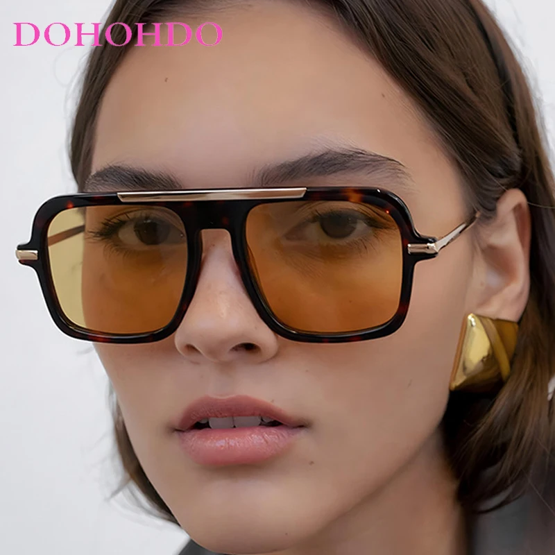 

Fashion Brand Designer Metal Big Frame One-Piece Sunglasses Women Trend Luxury Punk Men Sunglass Travel Driving Eyewear UV400