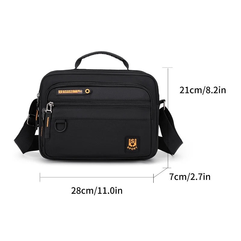 Multi-Pocket Oxford Messenger Bag for Men – Roomy Crossbody Shoulder Pack for Office Travel & Everyday Carry