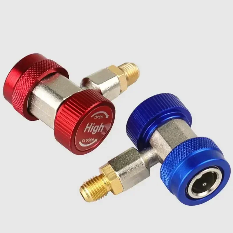 1 Buah Perlengkapan Selang Adaptor Pendingin R134a Efisiensi Unggul Aksesori Konversi Coupler Tekanan Rendah Tinggi A/C Otomotif