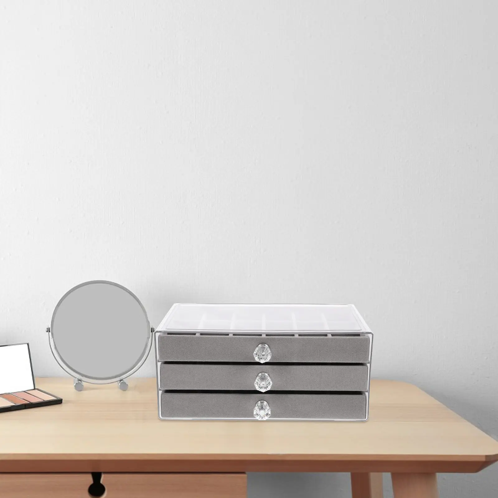 

Three-Tier Jewelry Organizer Box Large Capacity Storage For Rings Necklaces Bracelets Watches Brooches Desktop Holder