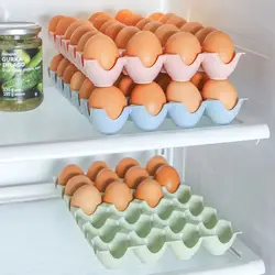 24/15 Grooves Egg Storage Box Household Egg Rack Refrigerator Egg Container Egg Dispenser for Kitchen