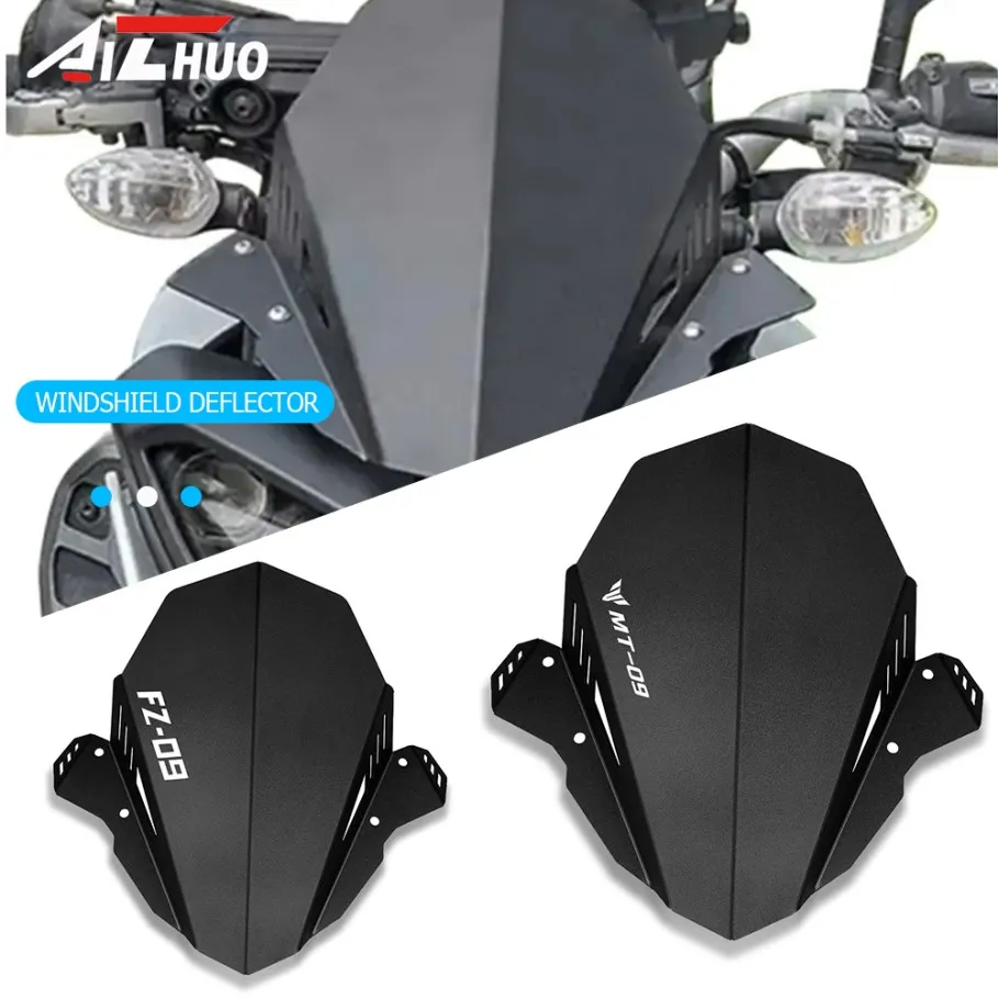 Motorcycle Accessories Windshield Deflector Windscreen Screen Airflow Wind FOR YAMAHA MT-09 MT09 FZ09 FZ-09 2017 2018 2019 2020
