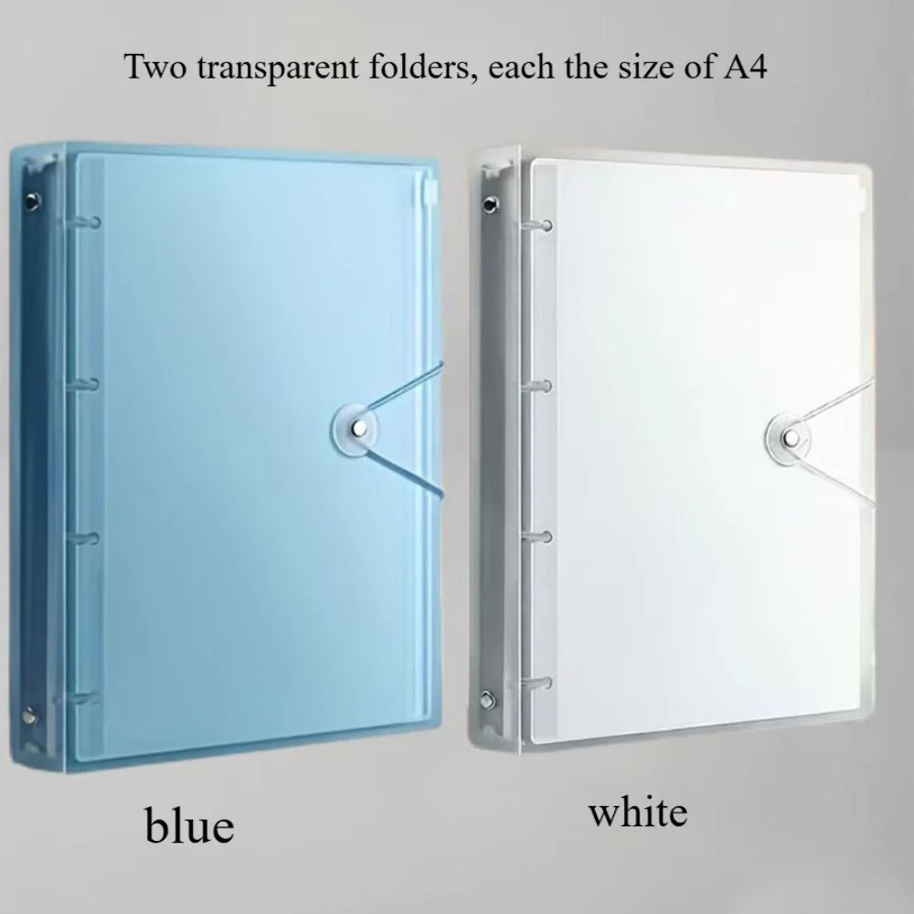 2pcs Colorful A4 Polypropylene Document Folders Metal Prong Clips Side Fixing Organizer For Home School Office Daily Paperwork