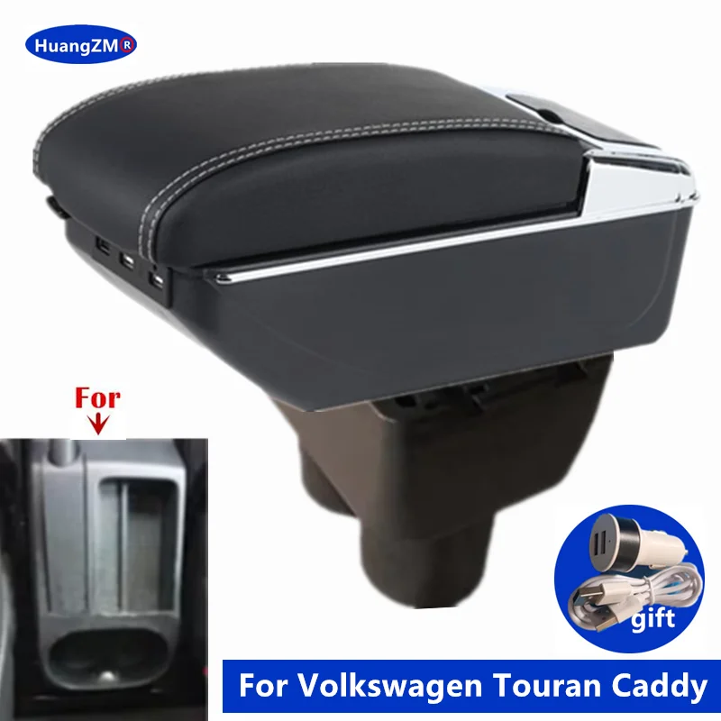 

Центральный ящик для хранения для Volkswagen Touran Caddy, подлокотник для VW Touran Caddy, интерьер, специальные модернизированные автомобильные аксессуары